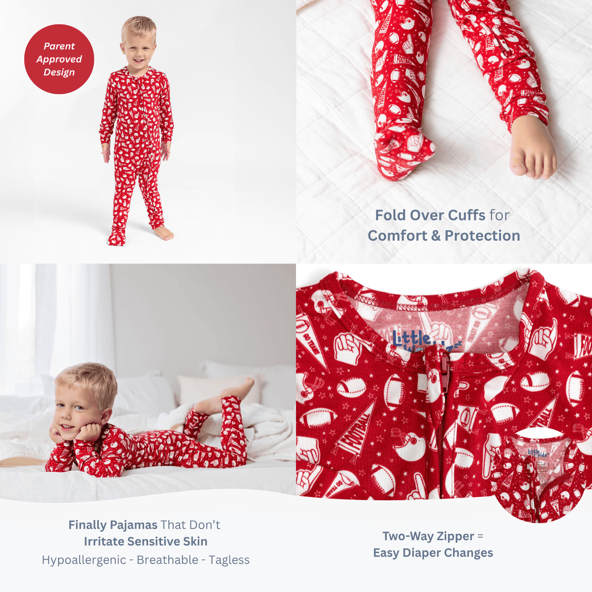 Plaid Christmas Bamboo Toddler Pajamas – Romper