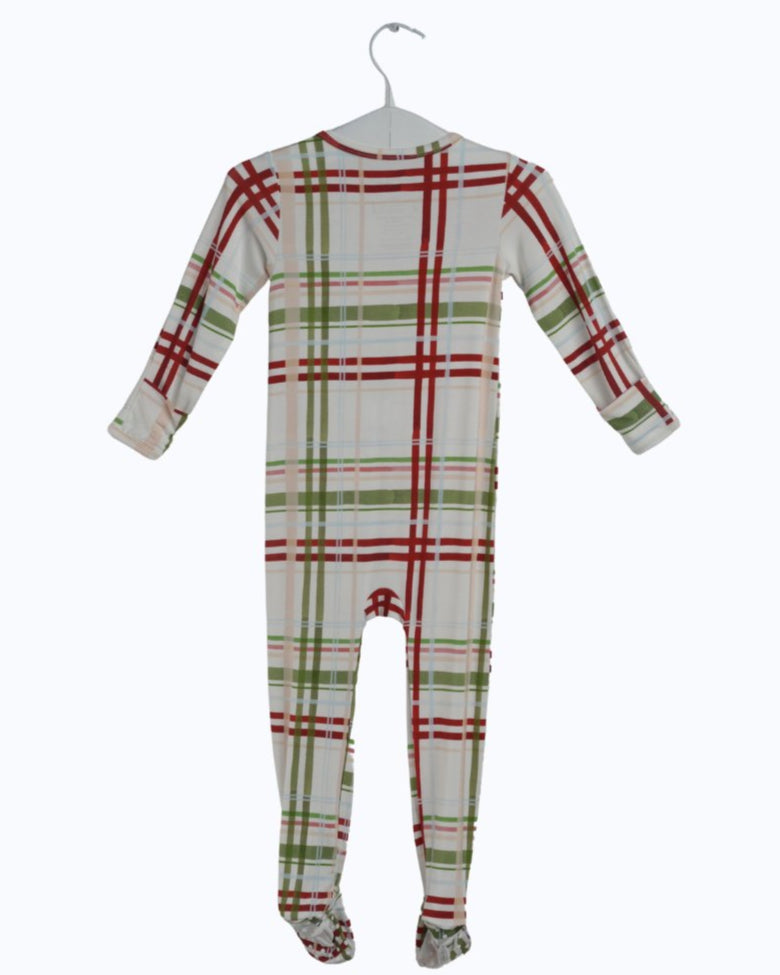 Plaid Christmas Bamboo Baby Pajamas – Zipper Footie