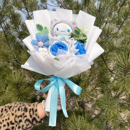 Kawaii Cat Dolls Bouquet with Artificial Flowers| Valentine's Day Gifts