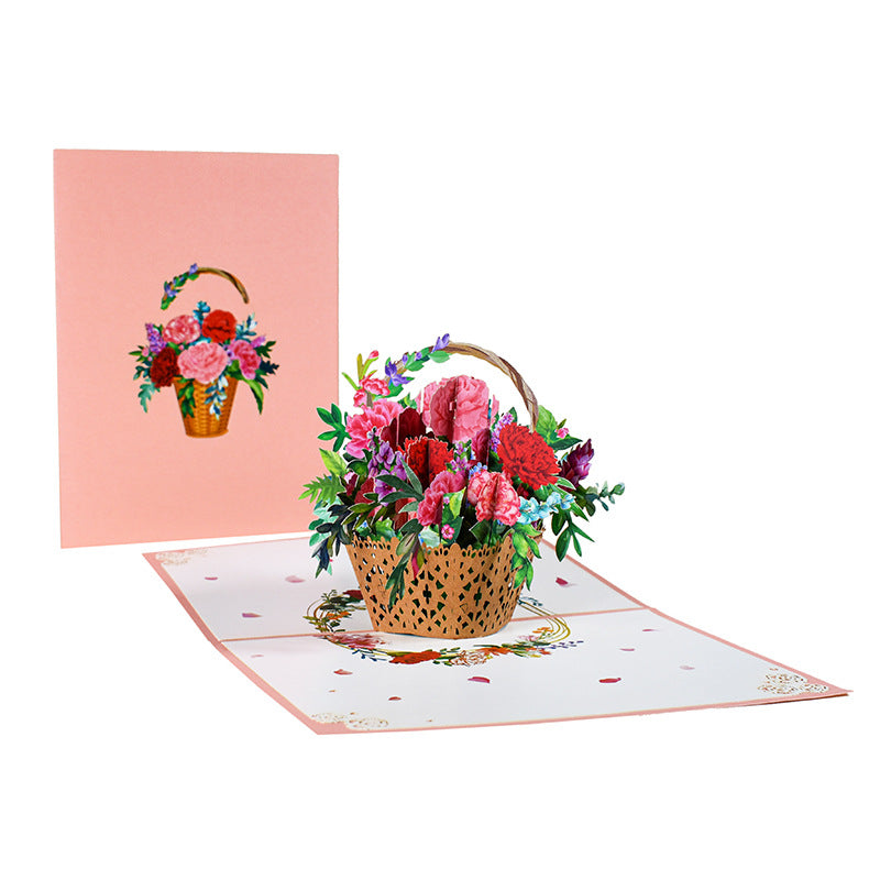 3D PopUp Mother’s Day Flower Bouquet Card 