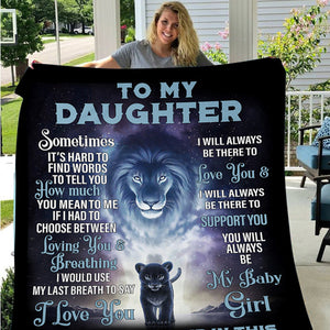 Digitally Printed “To My Daughter” Blanket