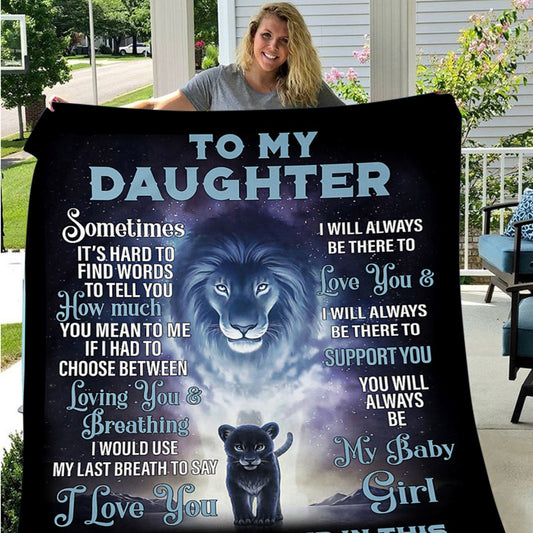 Digitally Printed “To My Daughter” Blanket