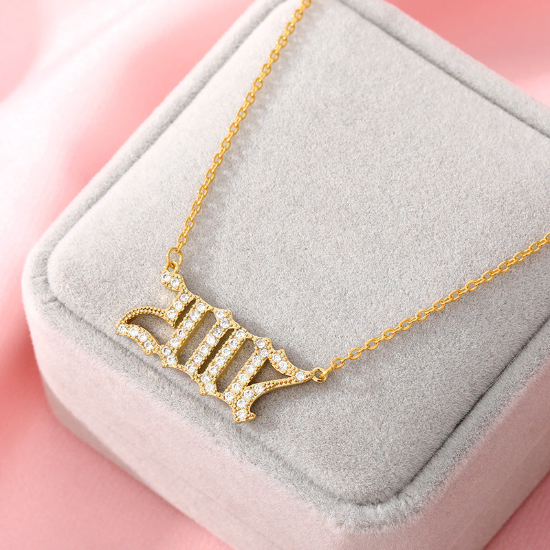 Number Year Plated Necklace