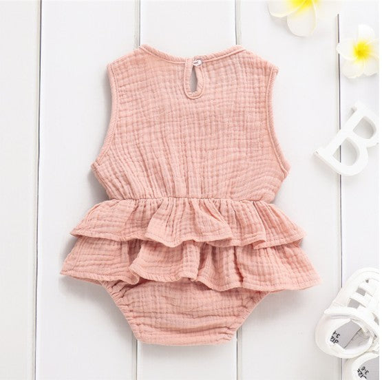 Baby Girl Striped Sleeveless Onesie - Mari’Anna Tees