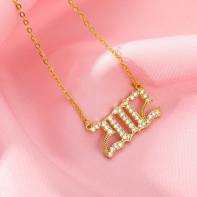 Number Year Plated Necklace