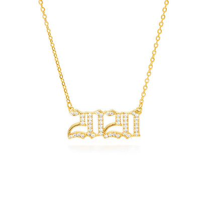 Number Year Plated Necklace - Mari’Anna Tees