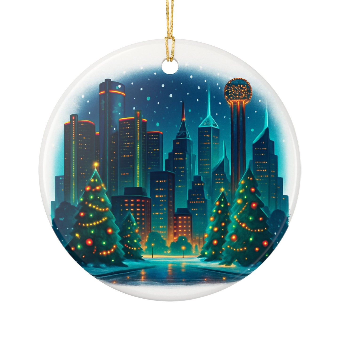 Detroit/ Dallas Holiday Vintage Ornament | Emotional Journey Keepsake | Mari’Anna Tees