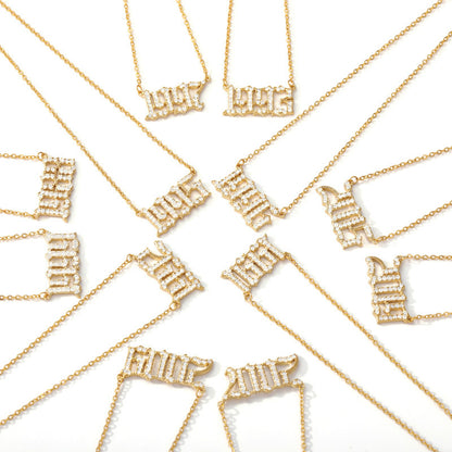 Number Year Plated Necklace - Mari’Anna Tees