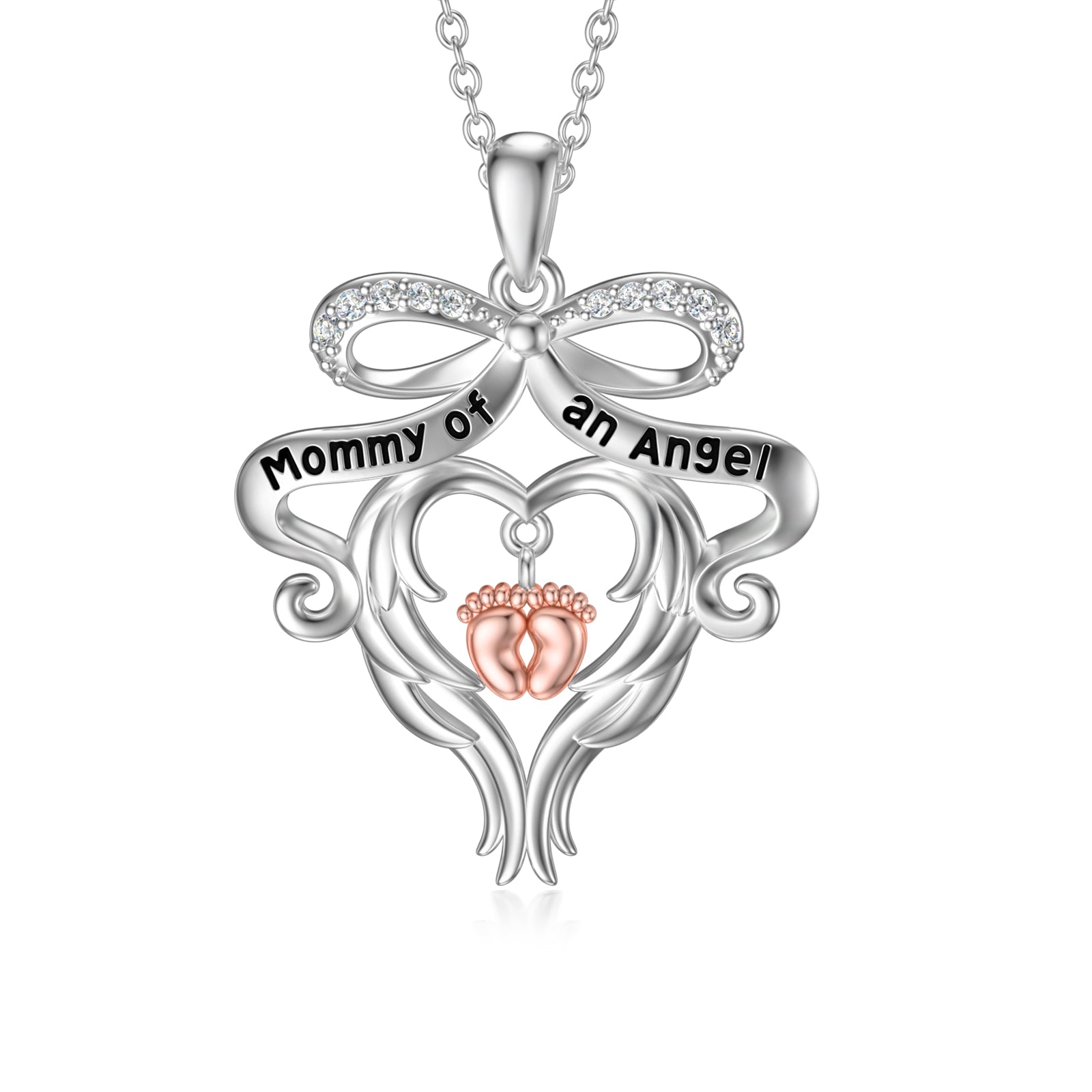 925 Sterling Silver Memorial Grieving Mommy of an Angel Jewelry for Women