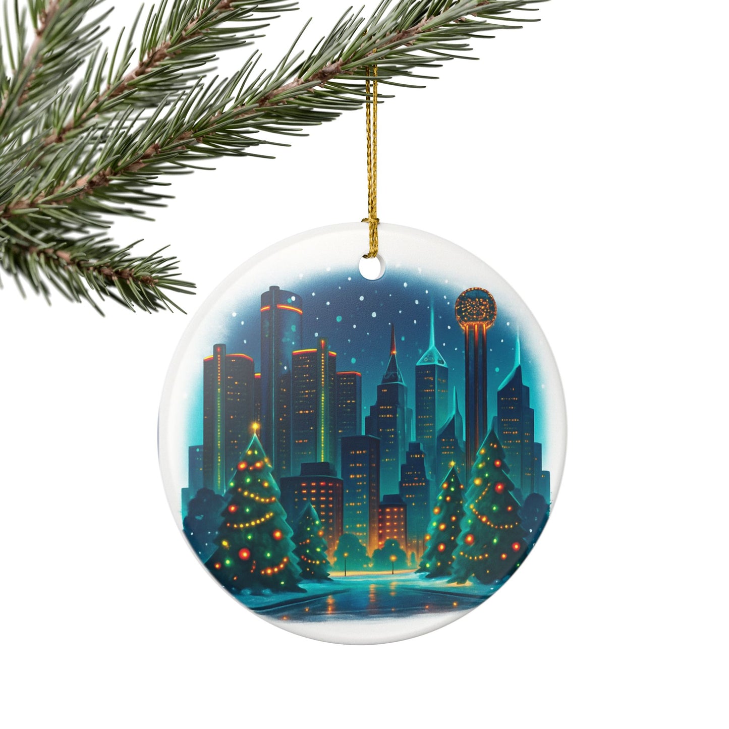 Detroit/ Dallas Holiday Vintage Ornament | Emotional Journey Keepsake | Mari’Anna Tees