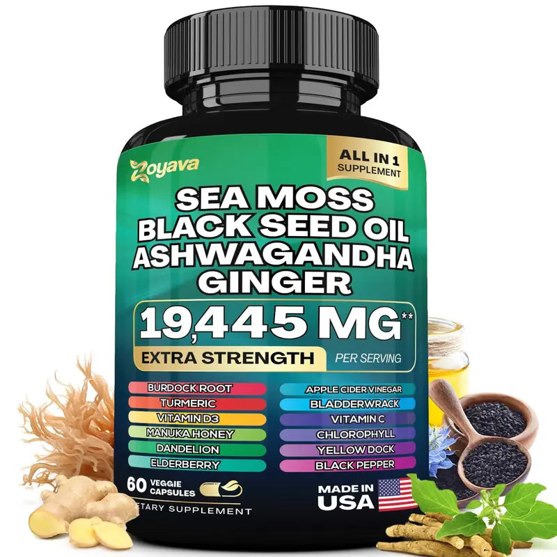 Tired of Being Sick? Zoyava Sea Moss Supplement - All-in-One Formula for Wellness