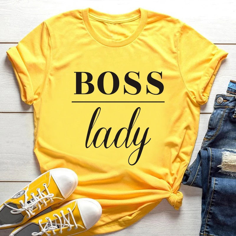 Summer Fashion “Mommy and Me” Printed T-Shirt Boss Lady Boss Baby 