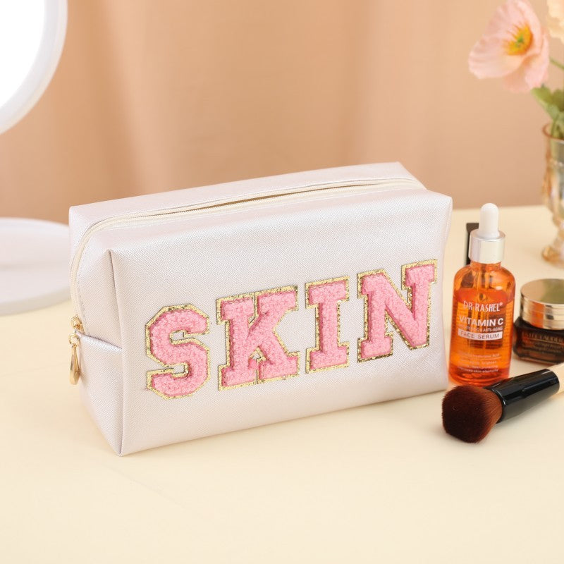 Embroidery Letter Waterproof Travel Toiletries Bag - Mari’Anna Tees