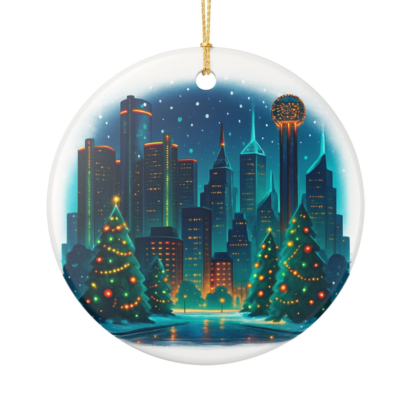 Detroit/ Dallas Holiday Vintage Ornament | Emotional Journey Keepsake | Mari’Anna Tees