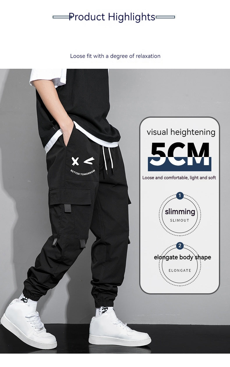 Men's New Trendy Loose Cargo Pants Versatile Outdoor Multi-pocket Style - Mari’Anna Tees