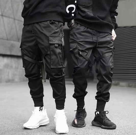 Men’s Cargo Pants Streetwear Hip Hop Casual Pockets Cotton Track Pants - Mari’Anna Tees