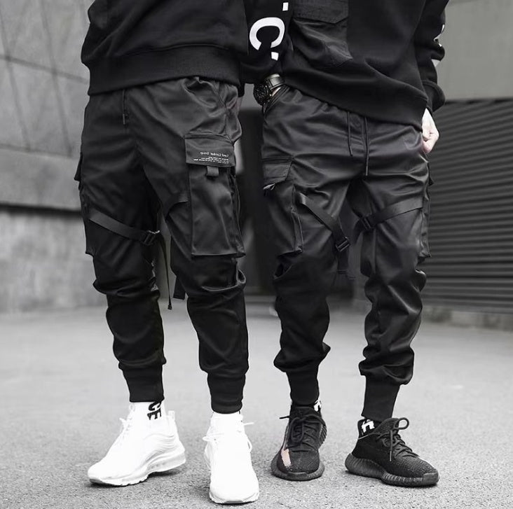Men’s Cargo Pants Streetwear Hip Hop Casual Pockets Cotton Track Pants