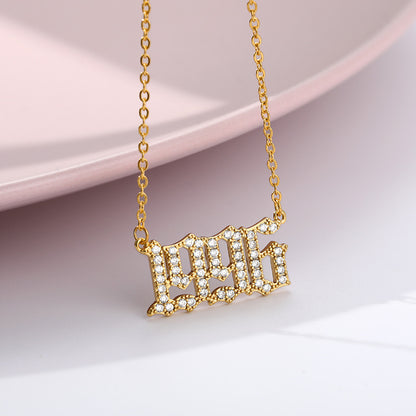 Number Year Plated Necklace - Mari’Anna Tees