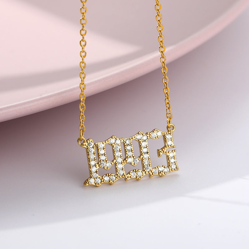 Number Year Plated Necklace - Mari’Anna Tees