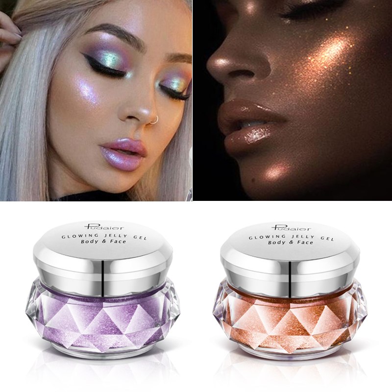 Face Highlighter Jelly - Glow Body Glitter Gel