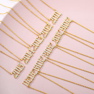 Number Year Plated Necklace