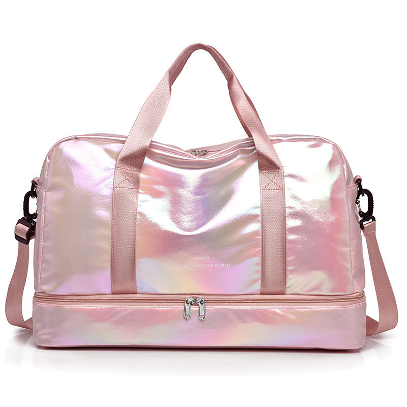 Large Capacity Holographic Duffel Bag with Strap