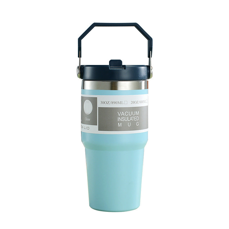 Portable Stainless Steel Hot/Cold Travel Cup Travel With Handle And Cover - Mari’Anna Tees