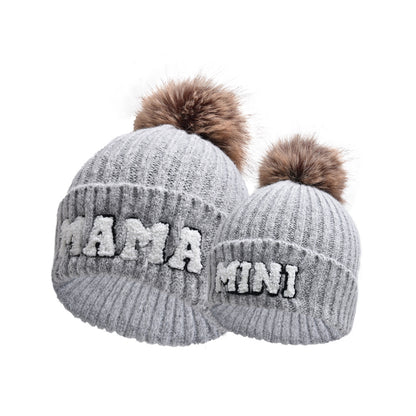 Mama Mini Matching Knit Beanie Hat - Mari’Anna Tees