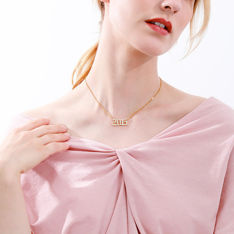 Number Year Plated Necklace - Mari’Anna Tees