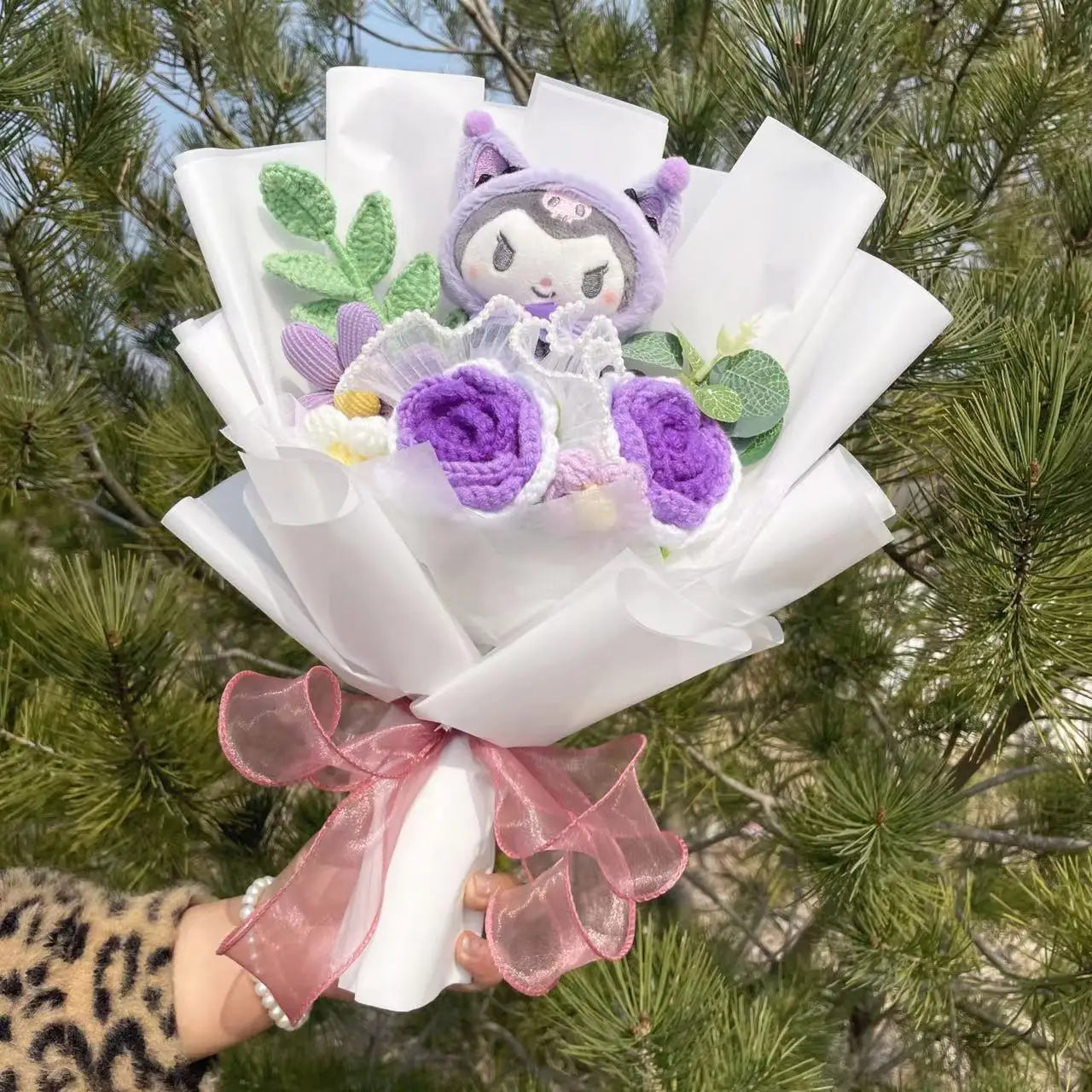 Kawaii Cat Dolls Bouquet with Artificial Flowers| Valentine's Day Gifts