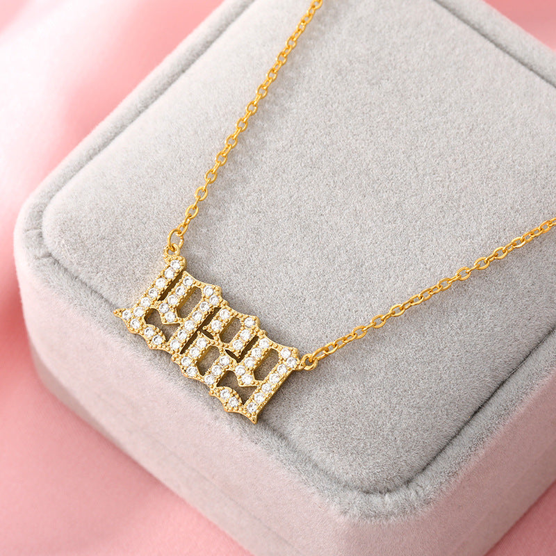 Number Year Plated Necklace - Mari’Anna Tees