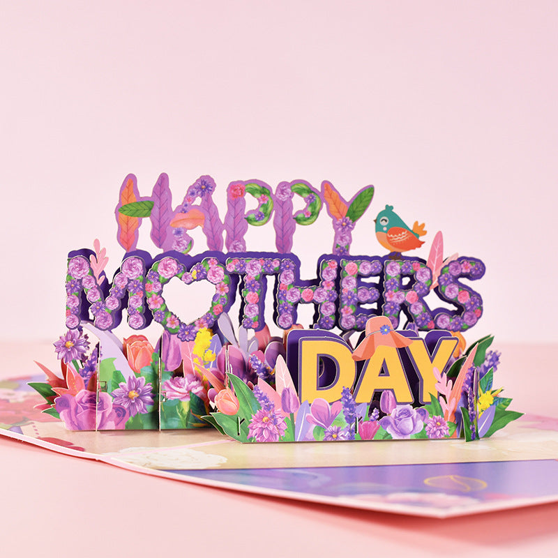 3D PopUp Mother’s Day Flower Bouquet Card 