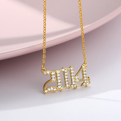 Number Year Plated Necklace - Mari’Anna Tees