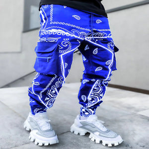 Men's Printed Loose Fit Casual Wide-Leg Pants