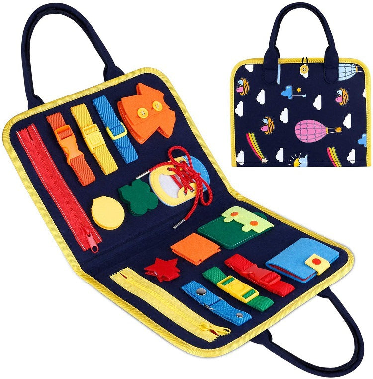 Children's Busy Board Dressing And Buttoning Early Education Learning Toy