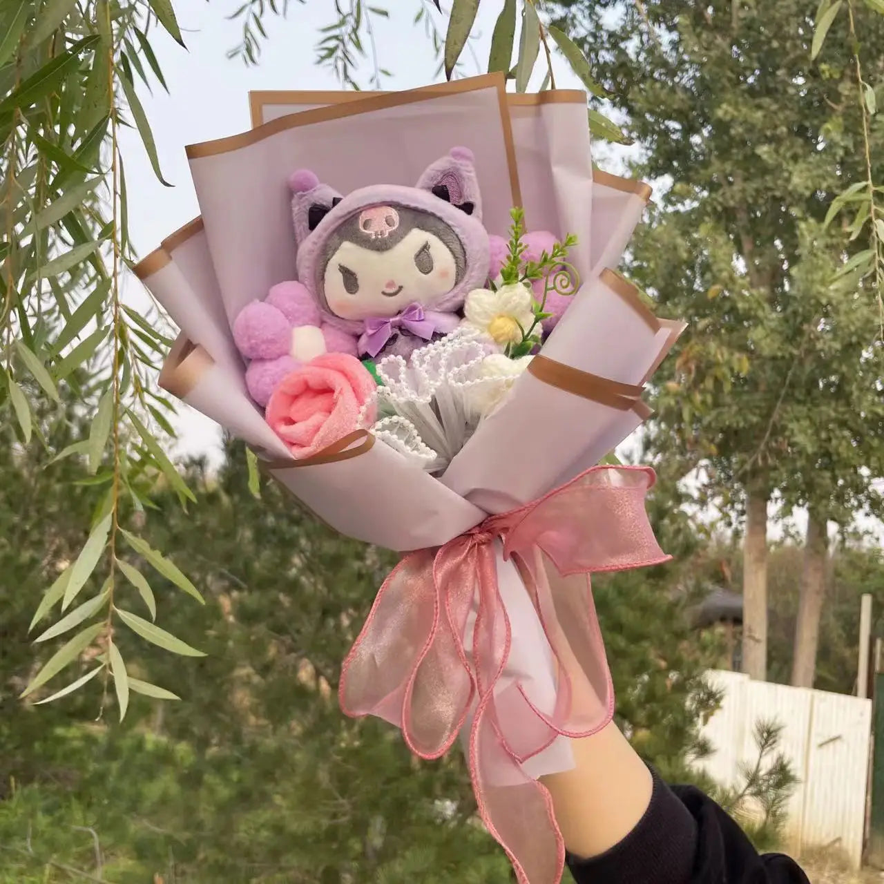 Kawaii Cat Dolls Bouquet with Artificial Flowers| Valentine's Day Gifts