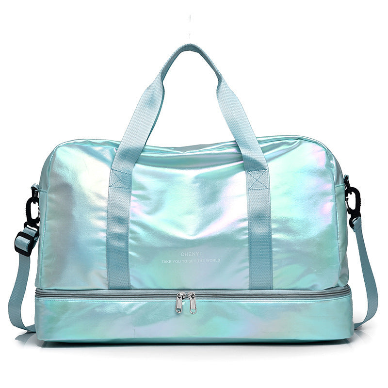 Large Capacity Holographic Duffel Bag with Strap - Mari’Anna Tees