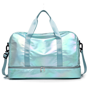 Large Capacity Holographic Duffel Bag with Strap