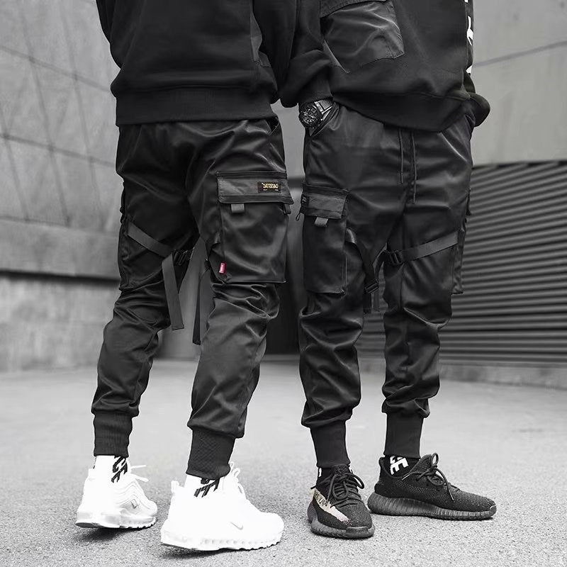 Men’s Cargo Pants Streetwear Hip Hop Casual Pockets Cotton Track Pants
