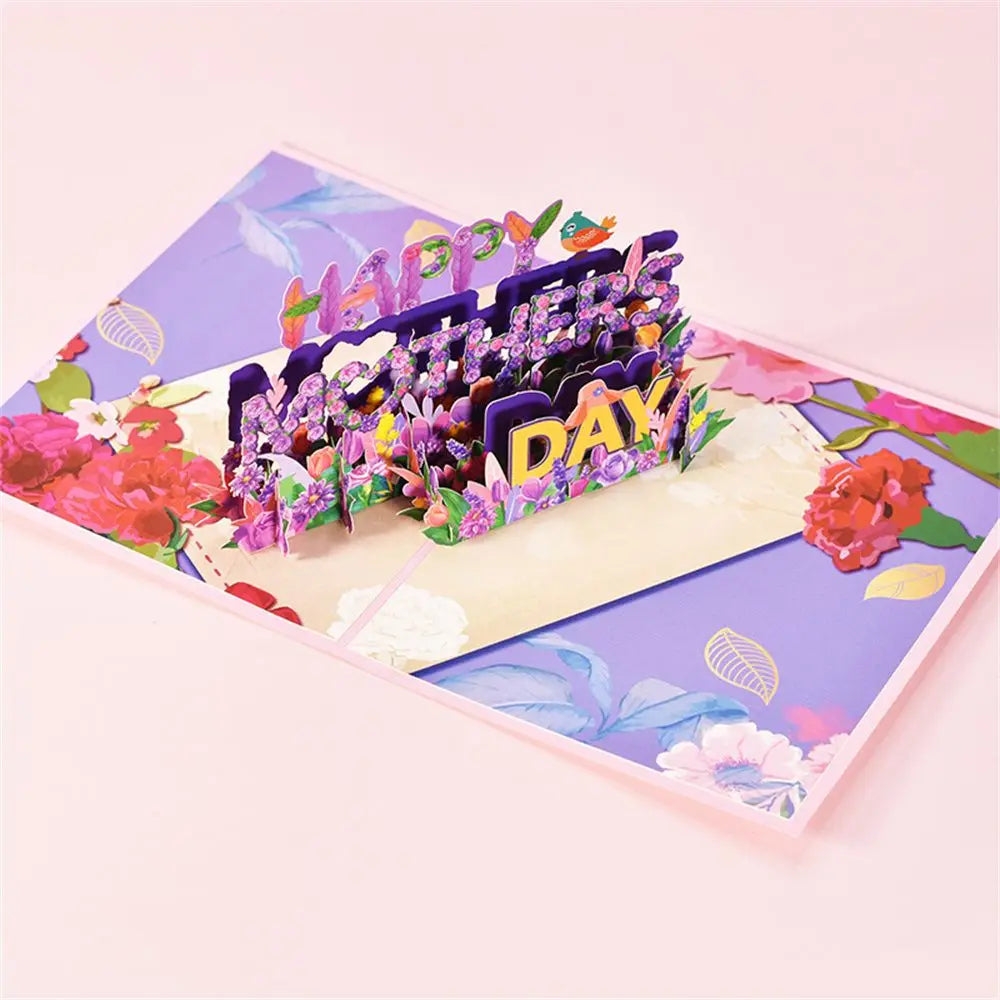 3D PopUp Mother’s Day Flower Bouquet Card 