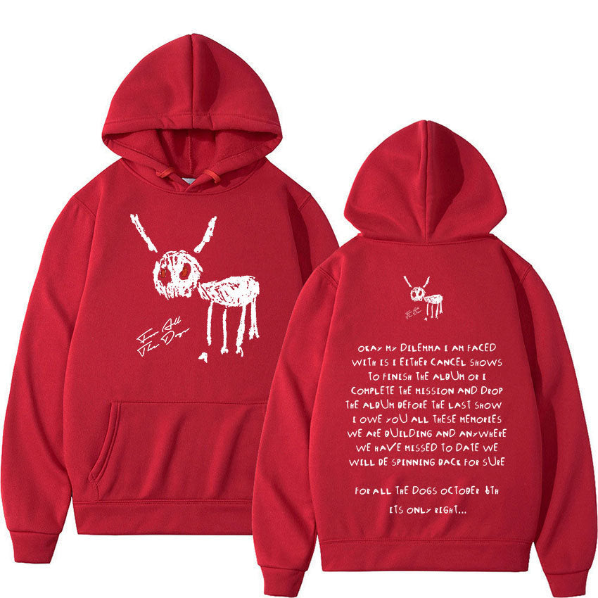 Rapper Drake “For All The Dogs” Letter Hoodie
