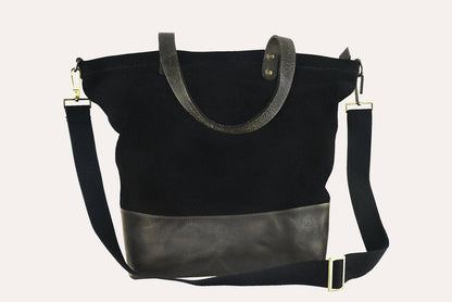 Kiko Leather Boyfriend Canvas Tote