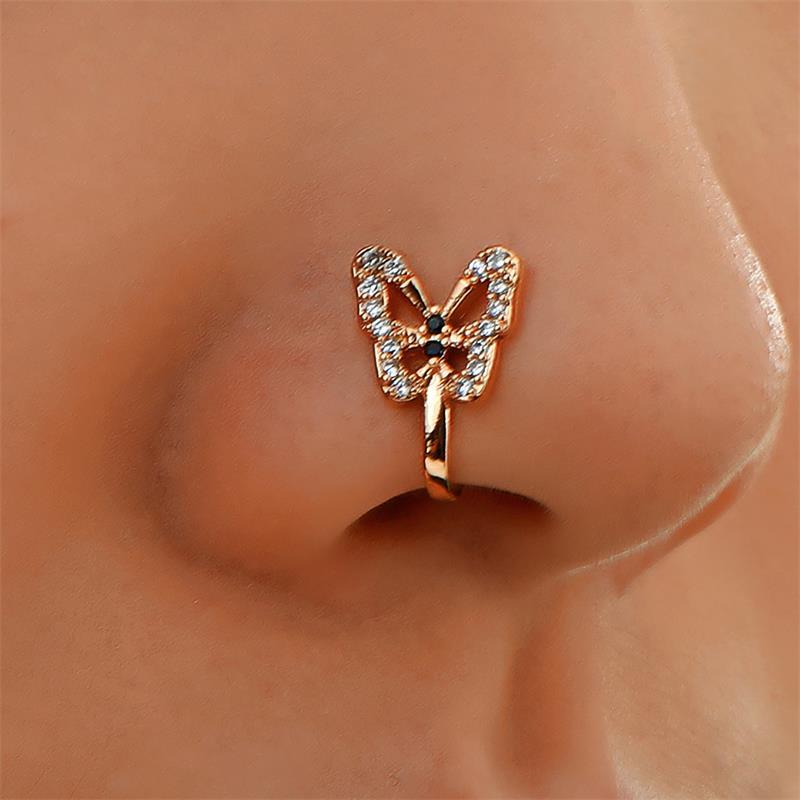 Flutter into Fashion: The Clip-On Butterfly Nose Ring - Mari’Anna Tees