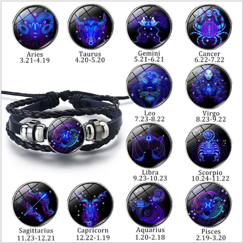 12 Constellations Luminous Fashion Bracelet - Mari’Anna Tees