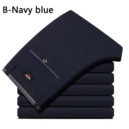Business Casual Trousers for Men - Straight Fit, Comfortable & Stylish