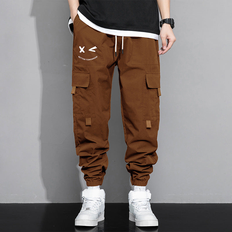 Men's New Trendy Loose Cargo Pants Versatile Outdoor Multi-pocket Style - Mari’Anna Tees