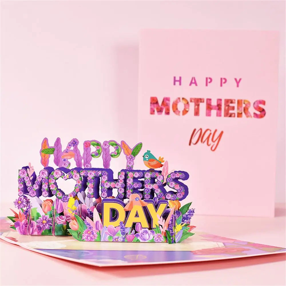 3D PopUp Mother’s Day Flower Bouquet Card 