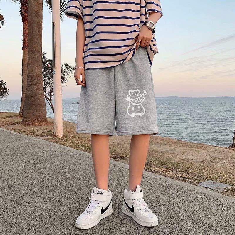 Men's Printed Summer Shorts Trending Loose Style Straight Sports Pants