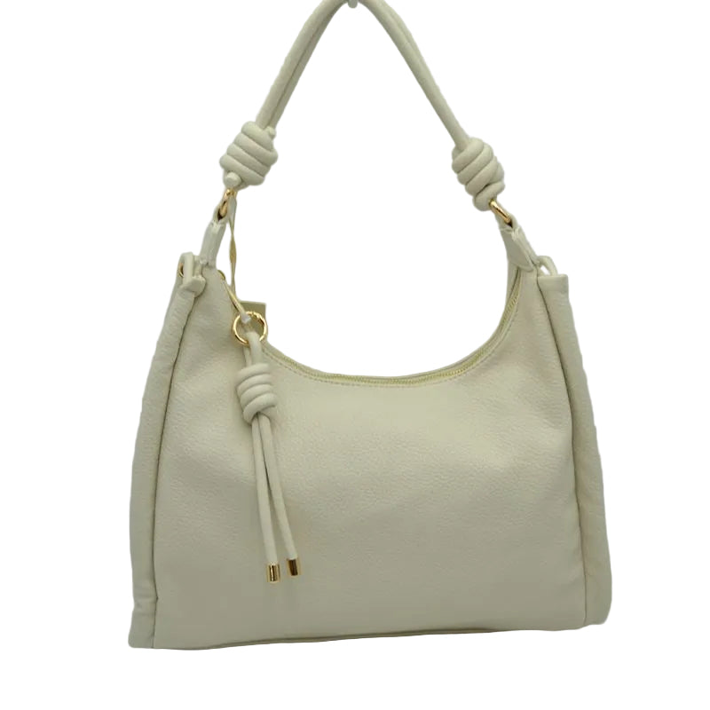 The Marlow Slouchy Hobo Bag in Ivory