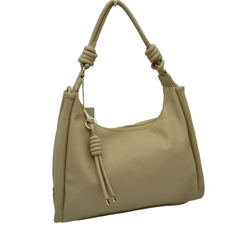 The Marlow Slouchy Hobo Bag in Taupe